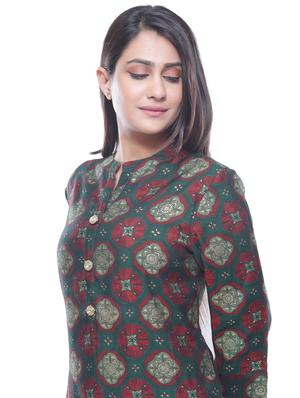 printed straight kurta - 17782899 - Standard Image - 4