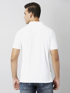 white solid polo t-shirt - 17782969 - Standard Image - 3