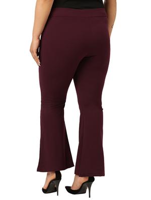 mid rise solid straight palazzo - 17783118 - Standard Image - 3