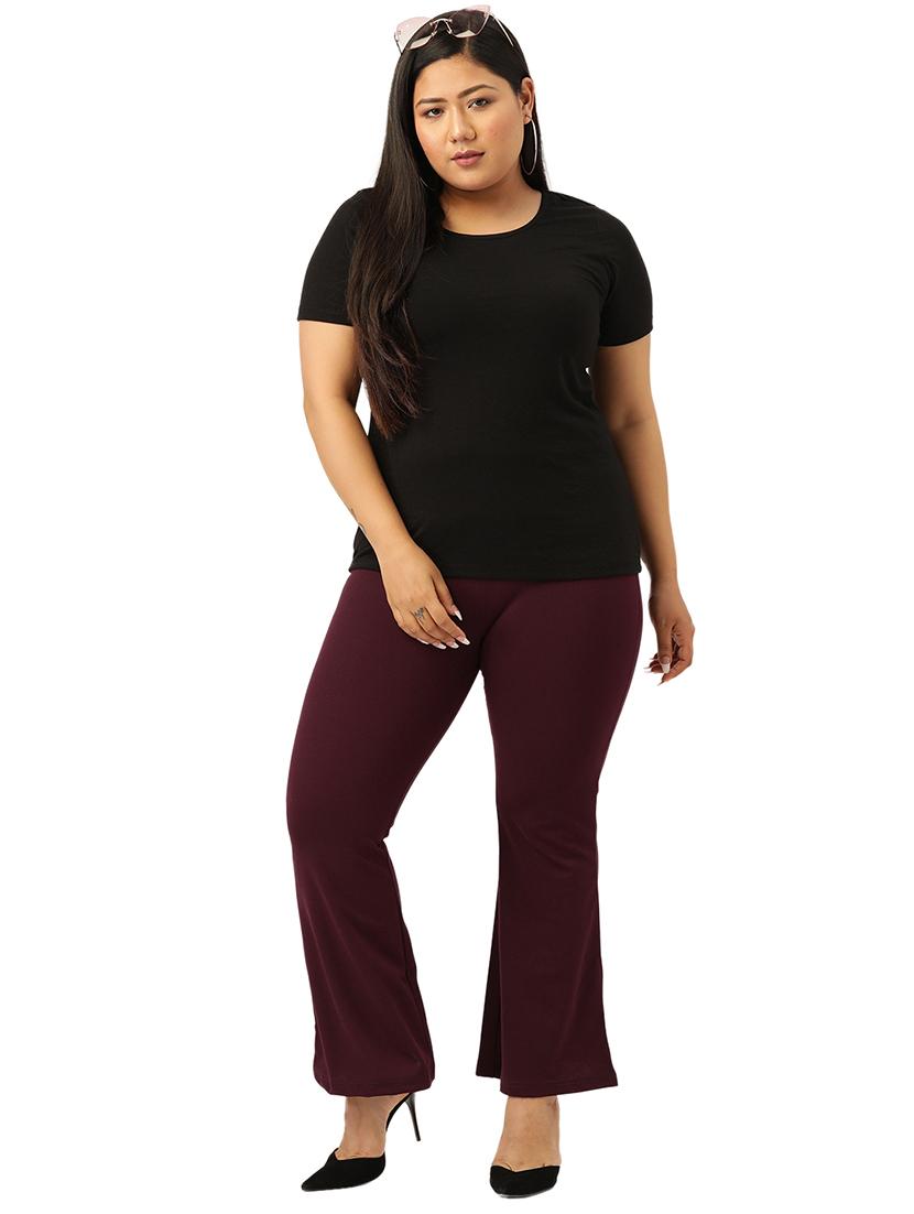 mid rise solid straight palazzo - 17783118 - Zoom Image - 4
