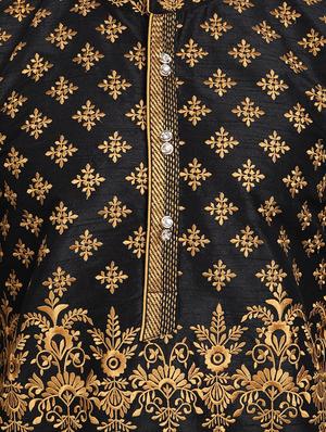 black kurta pyjama ethnic wear set - 17783881 - Standard Image - 5
