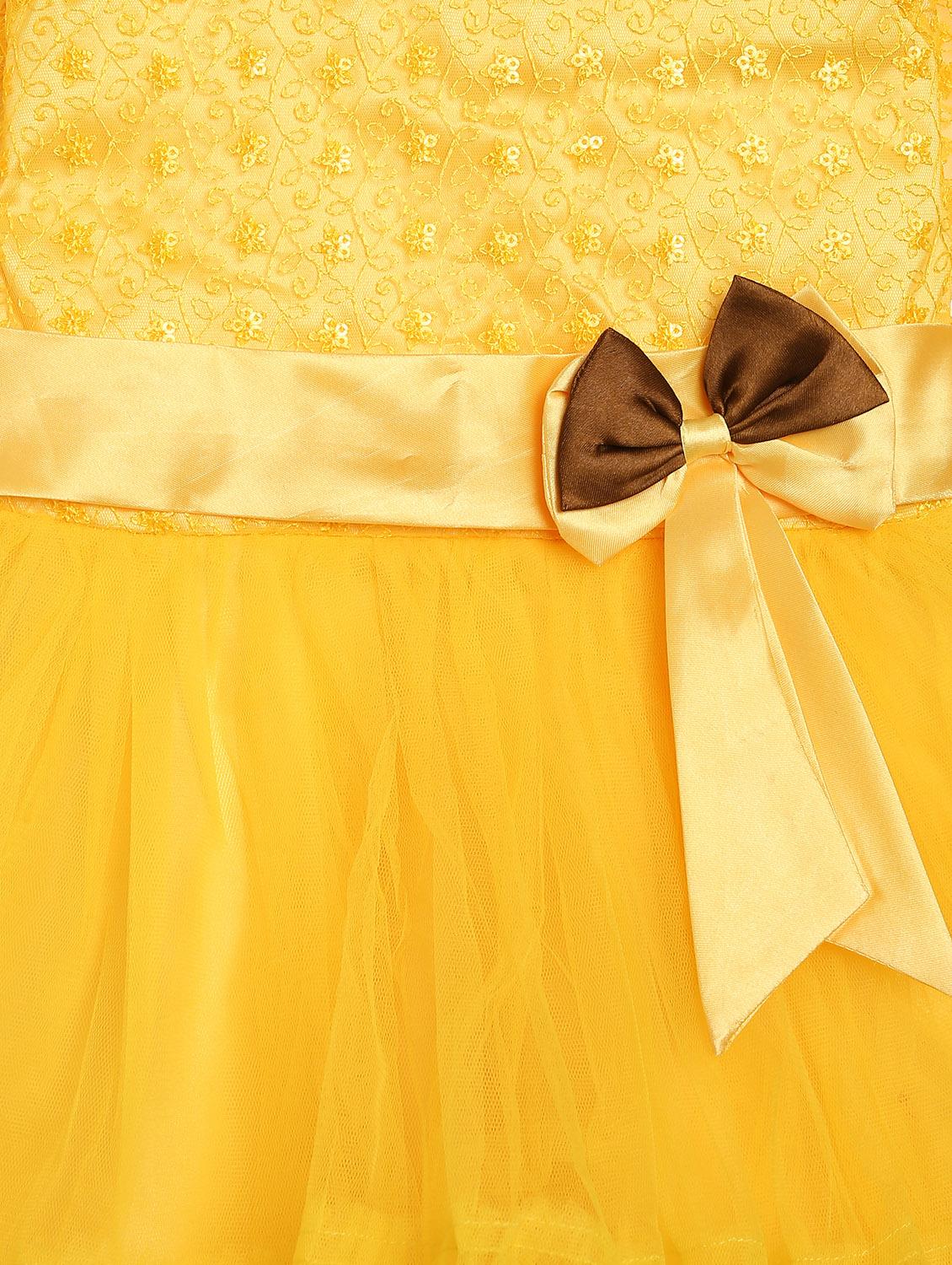 yellow embroidered frock - 17784099 - Zoom Image - 3