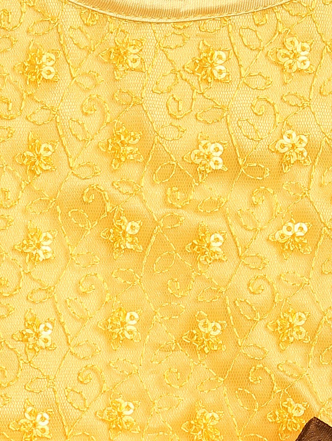 yellow embroidered frock - 17784099 - Zoom Image - 4