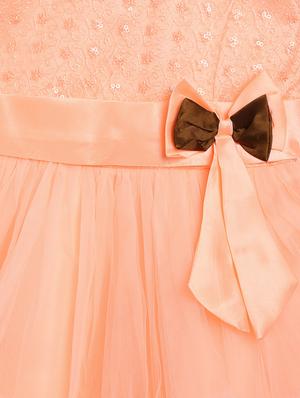orange embroidered frock - 17784102 - Standard Image - 3