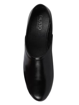black pu slip on jutis - 17784311 - Standard Image - 4