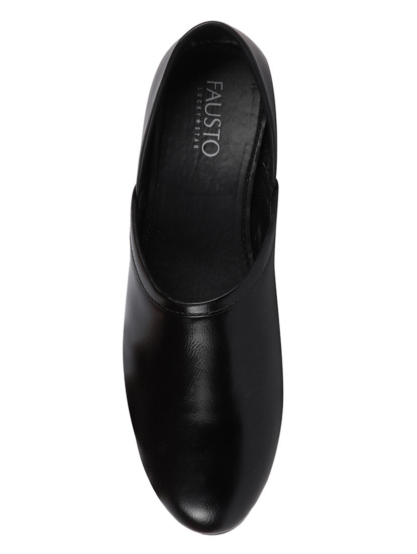 black pu slip on jutis - 17784311 - Zoom Image - 4
