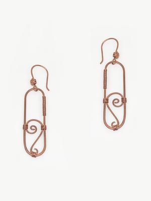 brown copper drop earring - 17785305 - Standard Image - 3