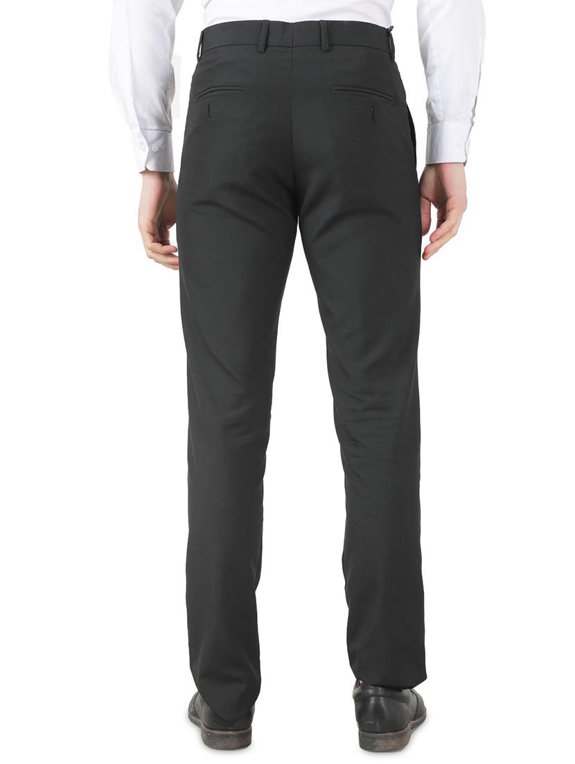 black textured flat front formal trouser - 17785699 - Zoom Image - 3