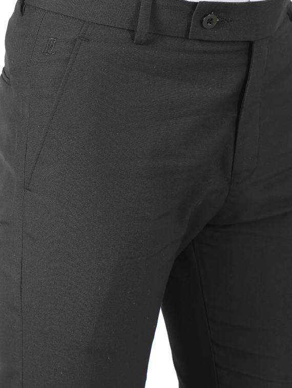 black textured flat front formal trouser - 17785699 - Zoom Image - 4