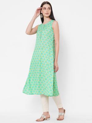 ikat printed a-line kurta - 17785739 - Standard Image - 2