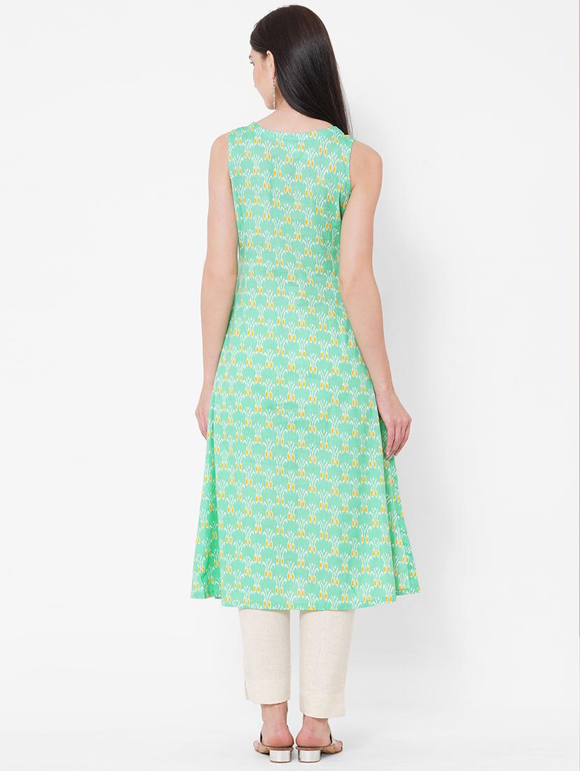 ikat printed a-line kurta - 17785739 - Zoom Image - 3