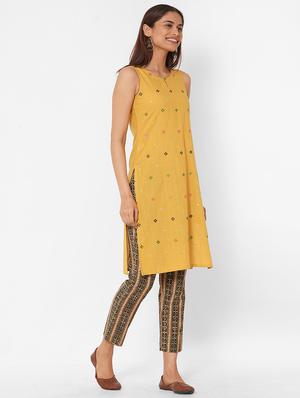 printed straight kurta - 17785757 - Standard Image - 2