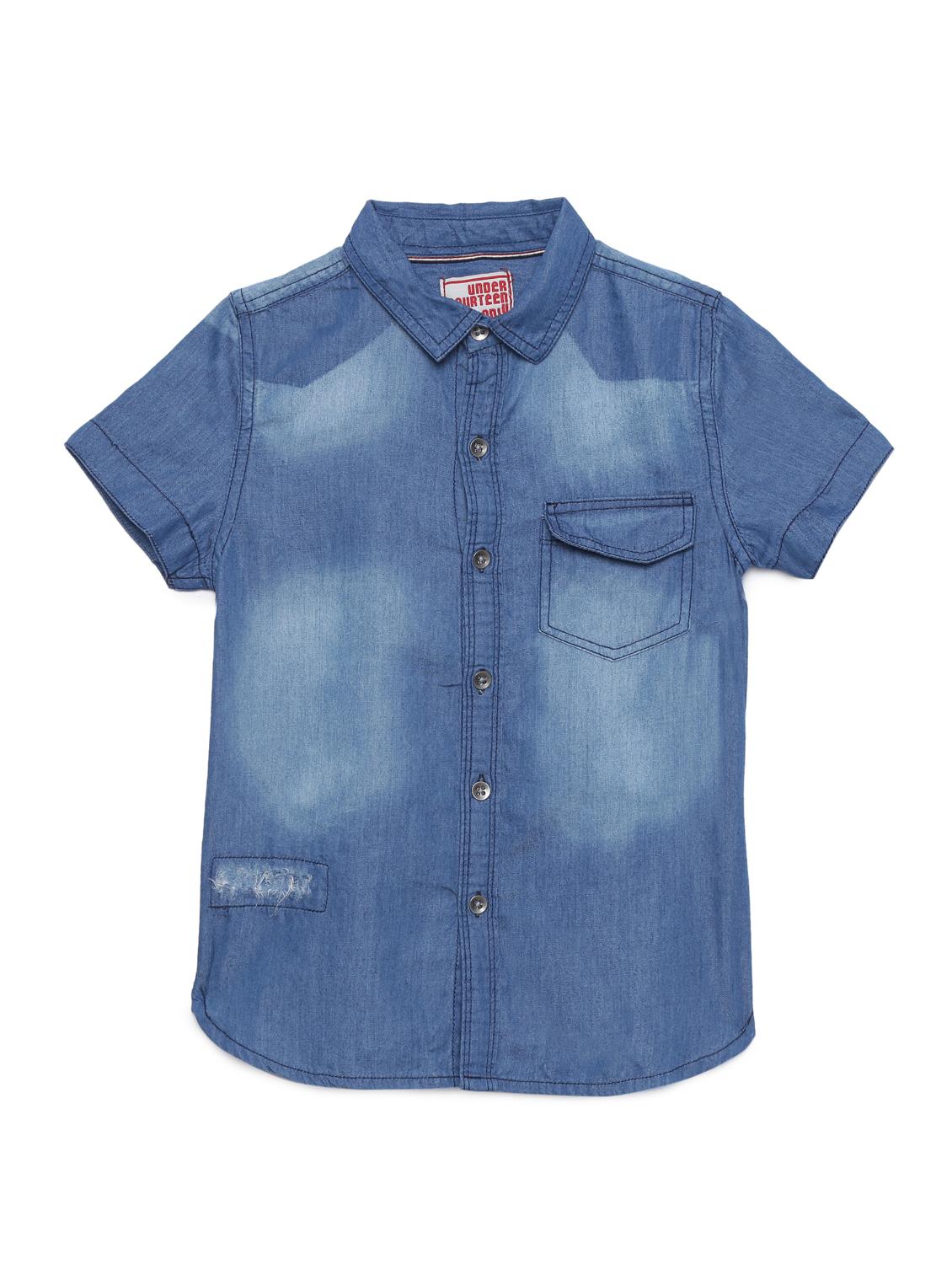 navy blue solid shirt - 17785928 - Zoom Image - 1