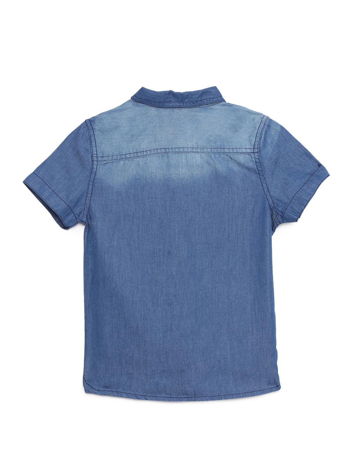 navy blue solid shirt - 17785928 - Zoom Image - 2