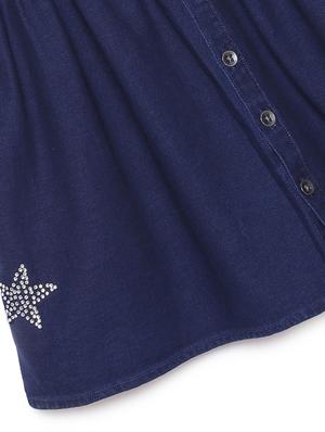 blue denim frock - 17786162 - Standard Image - 4