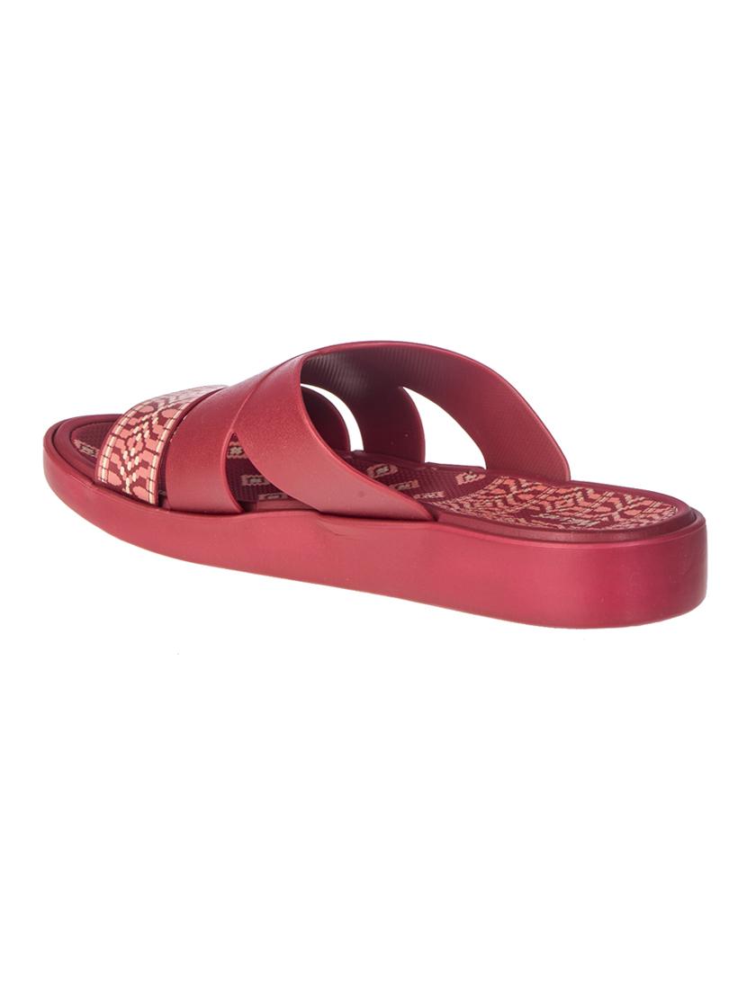 maroon pu slip on sandals - 17786853 - Zoom Image - 3