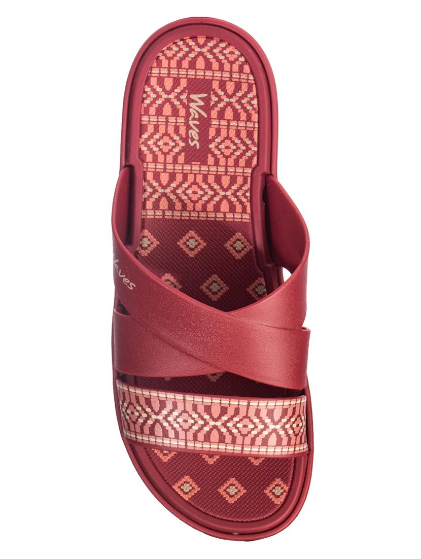 maroon pu slip on sandals - 17786853 - Zoom Image - 4
