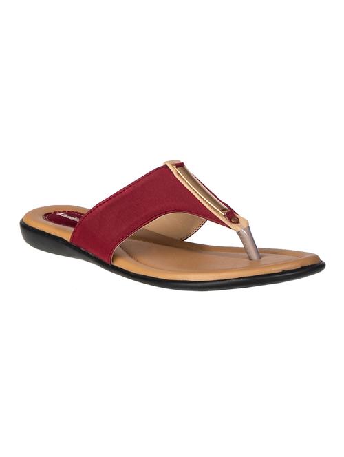 maroon toe separator sandal - 17786856 - Standard Image - 1
