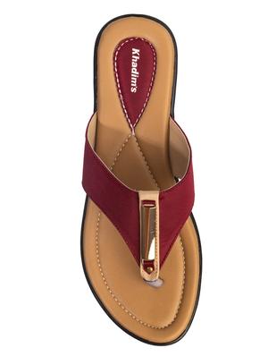 maroon toe separator sandal - 17786856 - Standard Image - 4