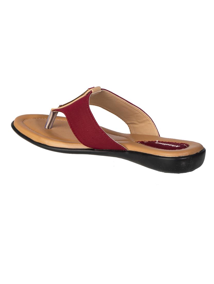 maroon toe separator sandal - 17786856 - Zoom Image - 3