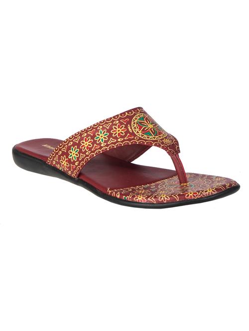 maroon toe separator sandal - 17786868 - Standard Image - 1