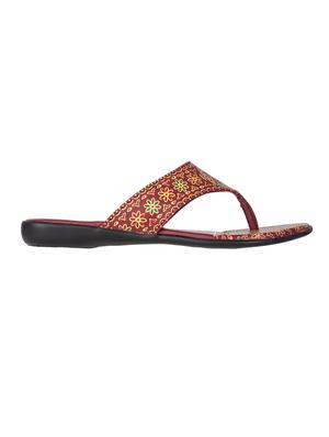 maroon toe separator sandal - 17786868 - Standard Image - 2