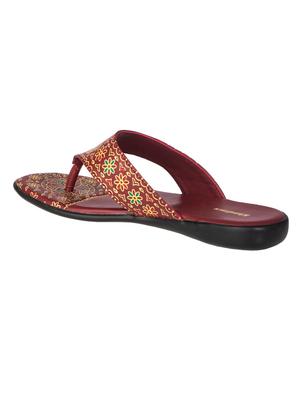 maroon toe separator sandal - 17786868 - Standard Image - 3
