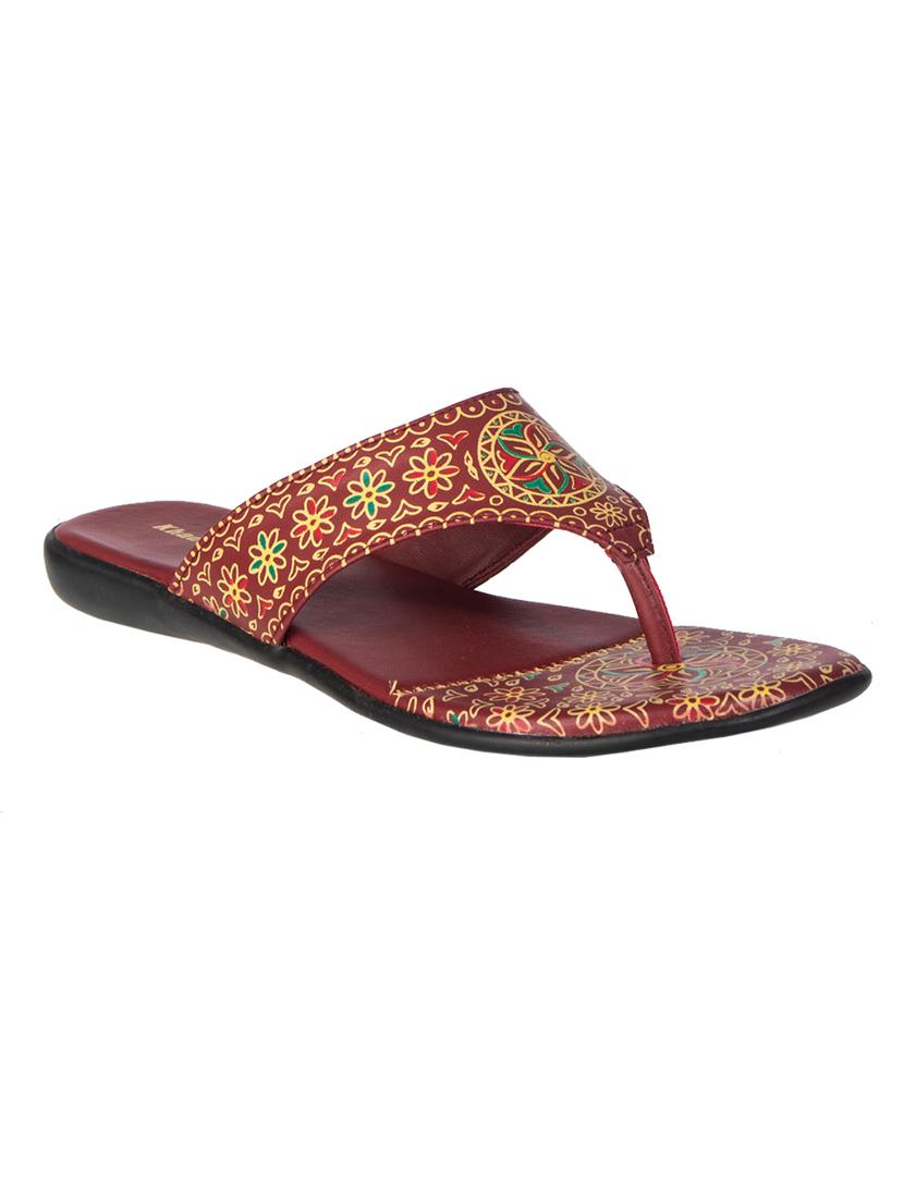 maroon toe separator sandal - 17786868 - Zoom Image - 1