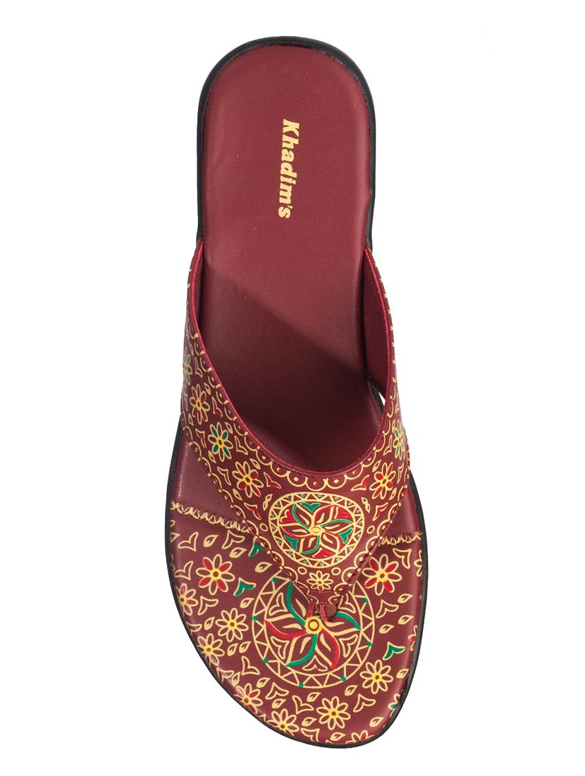maroon toe separator sandal - 17786868 - Zoom Image - 4