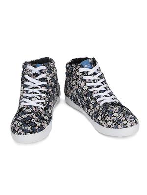 blue fabric laceup sneakers - 17786937 - Standard Image - 4