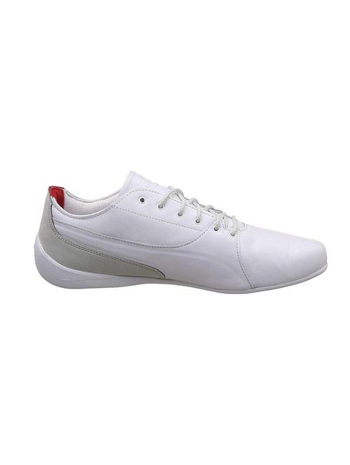 white synthetic lace up sneakers - 17788749 - Standard Image - 1