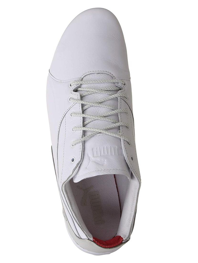 white synthetic lace up sneakers - 17788749 - Zoom Image - 4