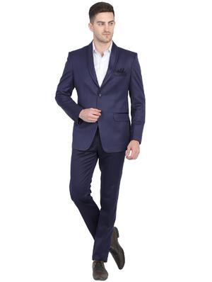 navy blue solid tuxedos suit - 17789954 - Standard Image - 5