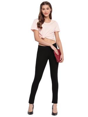 black cotton blend jeggings - 17790567 - Standard Image - 4