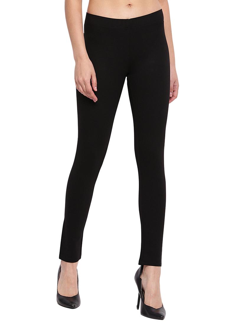 black cotton blend jeggings - 17790567 - Zoom Image - 1