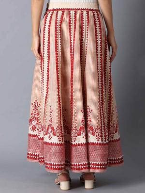 printed flared skirt - 17791061 - Standard Image - 4