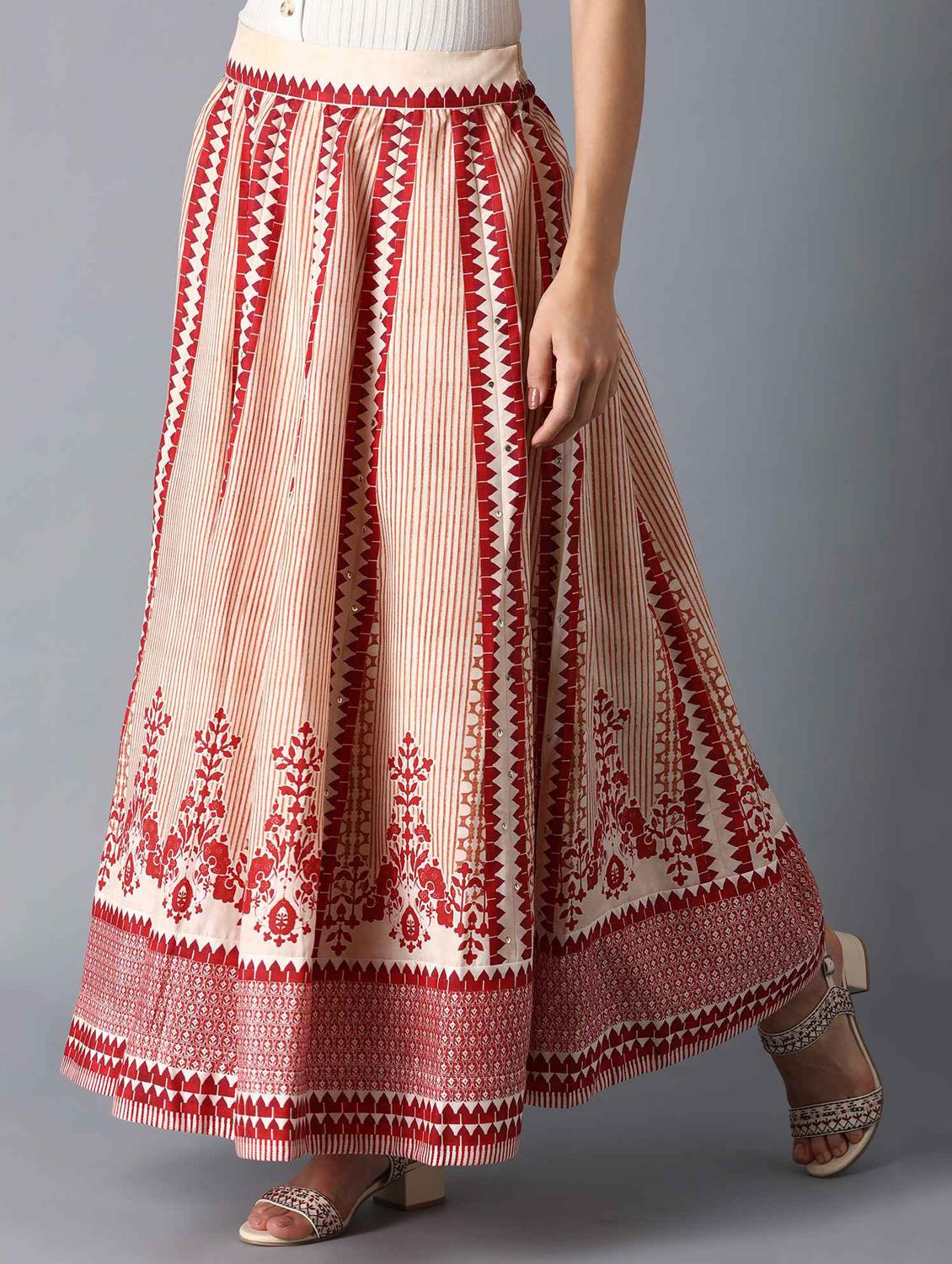 printed flared skirt - 17791061 - Zoom Image - 2