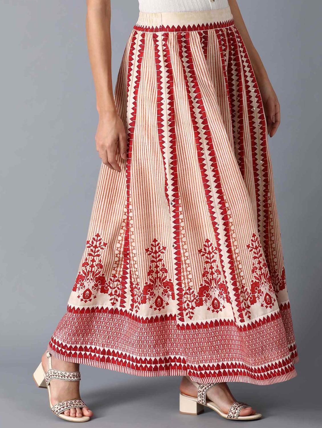 printed flared skirt - 17791061 - Zoom Image - 3