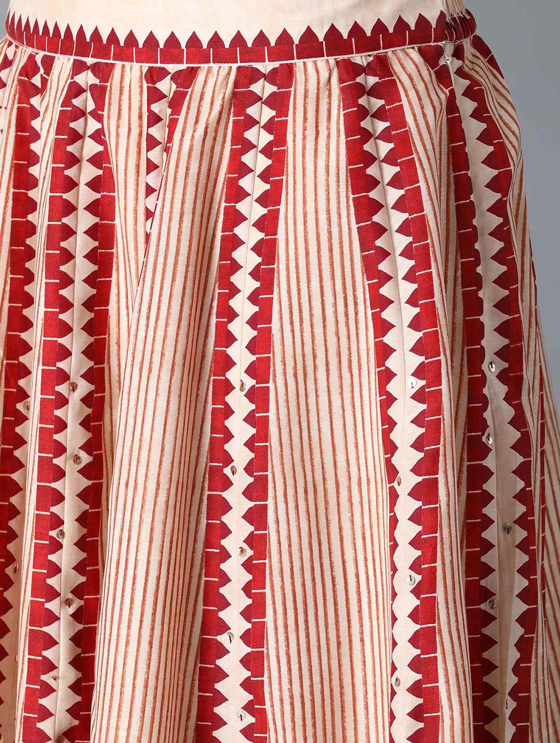 printed flared skirt - 17791061 - Zoom Image - 6