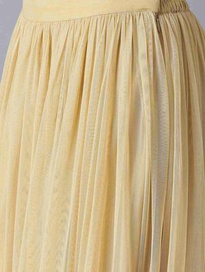 gold flared skirt - 17791062 - Standard Image - 6
