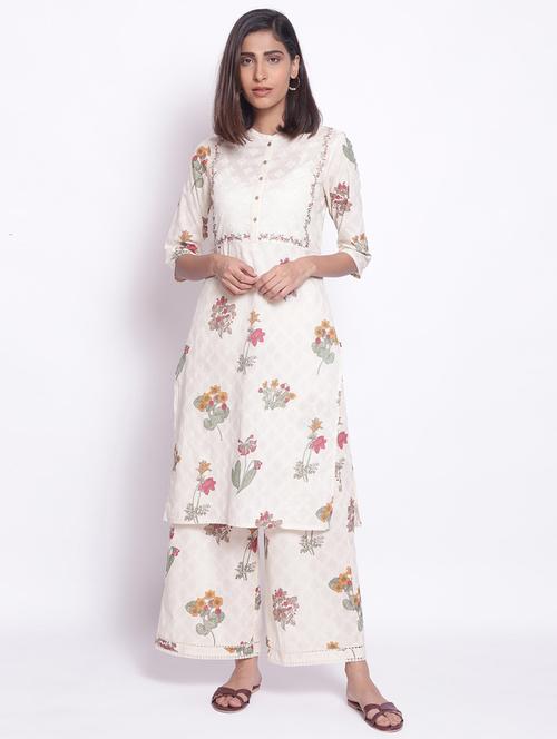 floral straight kurta - 17791135 - Standard Image - 1