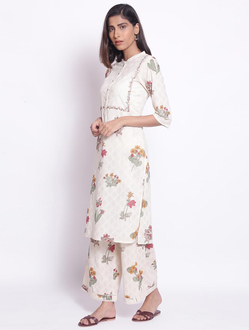 floral straight kurta - 17791135 - Zoom Image - 2