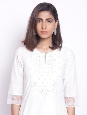 printed straight kurta - 17791140 - Standard Image - 4