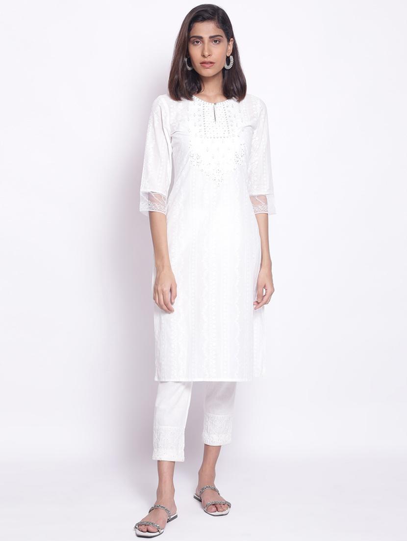 printed straight kurta - 17791140 - Zoom Image - 1