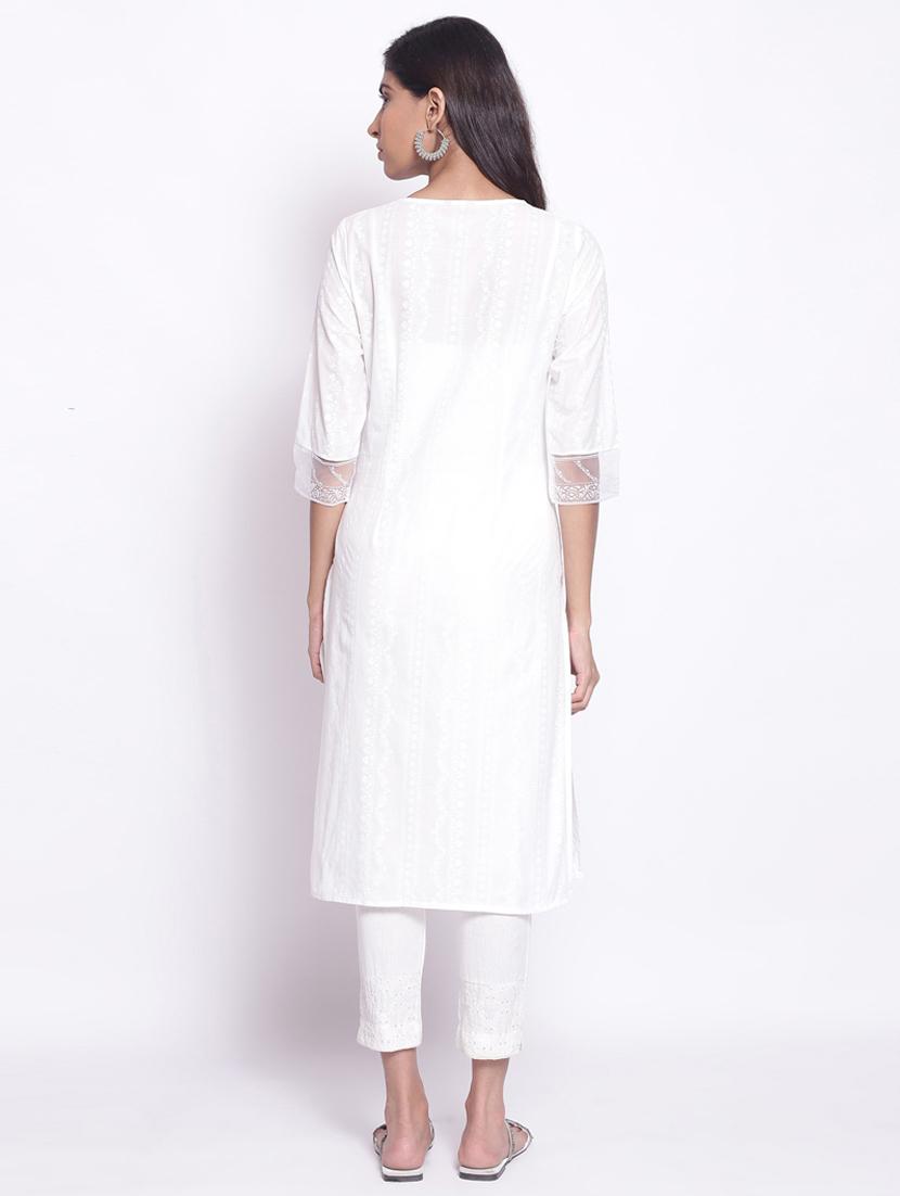 printed straight kurta - 17791140 - Zoom Image - 3