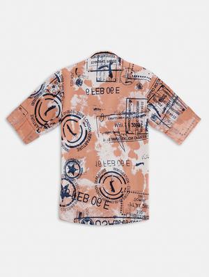 orange printed shirt - 17791939 - Standard Image - 2