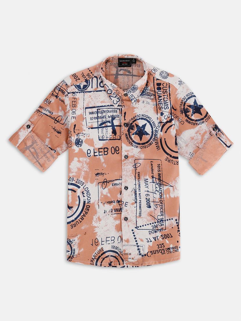 orange printed shirt - 17791939 - Zoom Image - 1