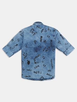 blue printed shirt - 17791947 - Standard Image - 2