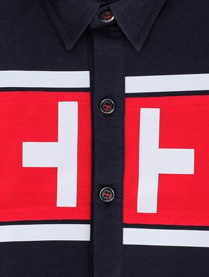 dark blue printed shirt - 17791949 - Standard Image - 3