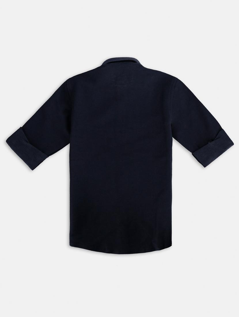 dark blue printed shirt - 17791949 - Zoom Image - 2